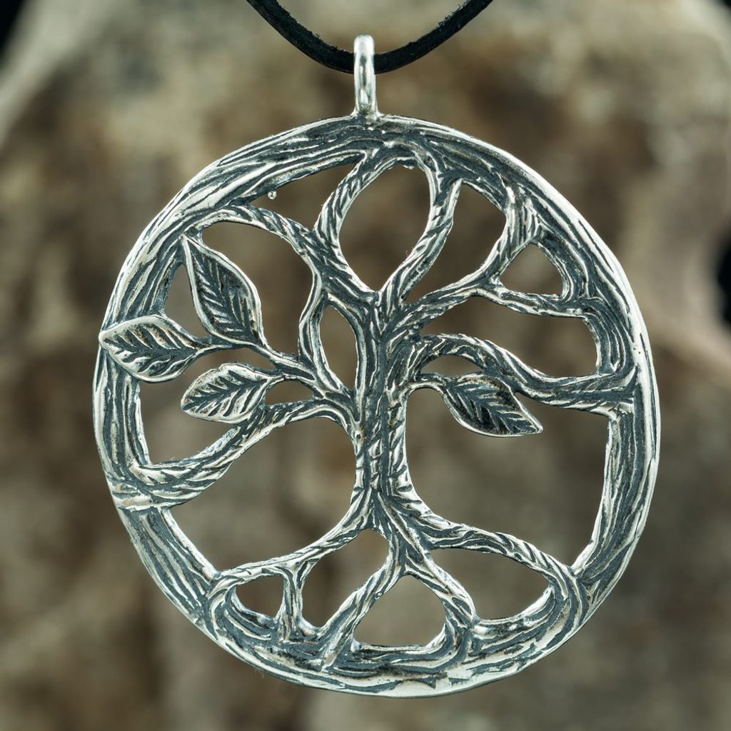Naav - rock, metal, pohanství obchod - Yggdrasil, strom, přívěšek, stříbro  925 - Přívěšky - Šperky