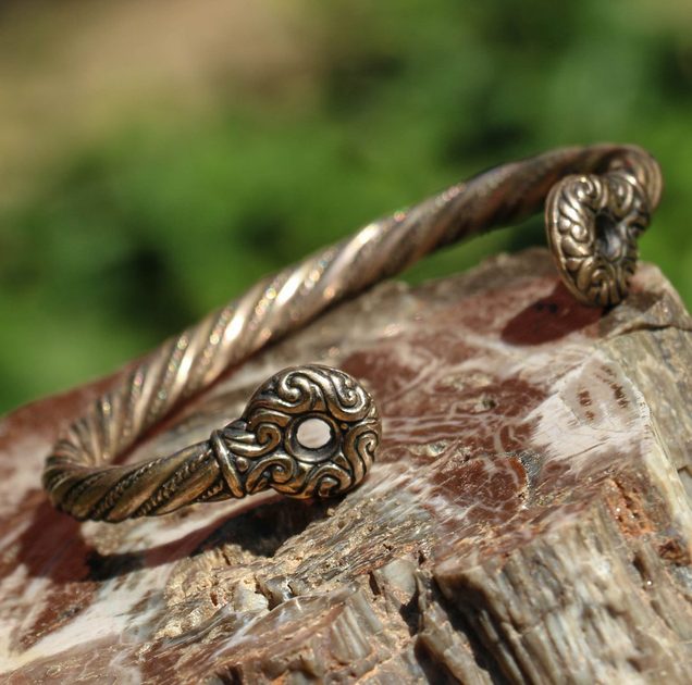Large Viking Cuff Bracelet Wide Stamped Torc Norse/medieval/norway/celtic/silver/handmade/jewelry  - Etsy