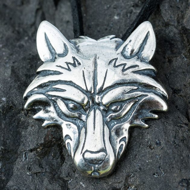 Naav - rock, metal, pohanství obchod - VUK, Wolf Pendant, sterling silver -  Pendants - Jewellery