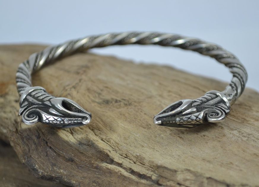 Naav - rock, metal, pohanství obchod - DREKI, viking sterling silver  bracelet - Pendants - silver - Silver Jewellery