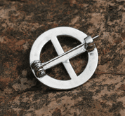 SUN CROSS, SILVER BROOCH - BROOCHES - SILVER