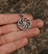 SUN SYMBOL III, SILVER PENDANT - PENDANTS - SILVER