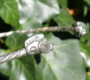 COLLACH, CELTIC TORQUES, TORC, STERLING SILVER - PENDANTS - SILVER