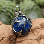 LAPIS LAZULI, VIKINSKÝ PŘÍVĚŠEK, GOTLAND, STŘÍBRO 925 - PŘÍVĚSKY - STŘÍBRO