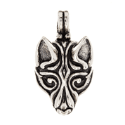 VIKING WOLF HEAD, SILVER PENDANT BY WULFLUND, AG 925, 16 G. - PENDANTS - SILVER