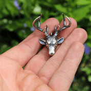 DEER, NECKLACE, STERLING SILVER - PENDANTS - SILVER