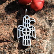 GÓTSKÁ ORLICE, AMULET, V. STOLETÍ, ITÁLIE STŘÍBRO 925 - PŘÍVĚSKY - STŘÍBRO