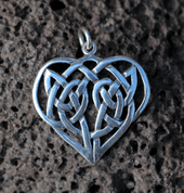 CELTIC HEART PENDANT, SILVER - PENDANTS - SILVER