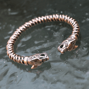 WOLF FENRIR, TWISTED BRACELET, BRONZE - BRACELETS