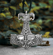 NECRO-ORGANIC THOR'S HAMMER BY WULFLUND, SILVER 925, 14 G - PENDANTS - SILVER