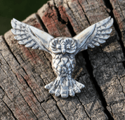 FLYING OWL, SILVER STERLING TALISMAN - PENDANTS