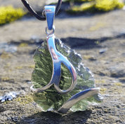 CELESTE MOLDAVITE, STERLING SILVER PENDANT - MOLDAVITE JEWELLERY