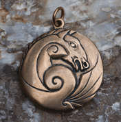 KELTSKÝ KŮŇ AMULET BRONZ - PŘÍVĚSKY - STŘÍBRO