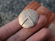 SPARTAN SHIELD, PENDANT, BRONZE - PENDANTS