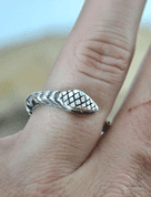SERPENT, STERLING SILVER RING - RINGS - SILVER