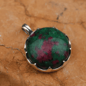 GOTLAND PENDANT, RUBY-ZOISITE AND SILVER - PENDANTS - SILVER
