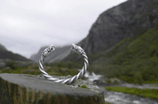 VIKING WOLF BRACELET FROM BURG, GOTLAND, SILVER 925, 63 G - BRACELETS - SILVER