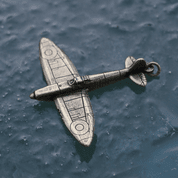 SUPERMARINE SPITFIRE KLÍČENKA, PŘÍVĚSEK LETADLO, STAROMOSAZ - PŘÍVĚŠKY