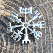 VEGVISIR, RUNE, PENDANT FOR PROTECTION, STERLING SILVER - PENDANTS - SILVER