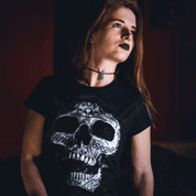 CELTIC SKULL, WOMEN'S T-SHIRT B&W - WOMEN'S T-SHIRTS