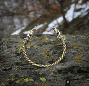 HUGINN AND MUNINN, VIKING BRACELET, BRASS - BRACELETS