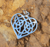 CELTIC HEART PENDANT, SILVER - PENDANTS - SILVER