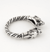 TWO WOLVES - SILVER RING - RINGS - SILVER