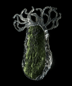 ARBOR VITAE, CZECH MOLDAVITE STERLING SILVER PENDANT - MOLDAVITE JEWELLERY