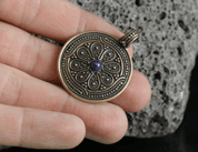 VESNA, SLAVIC PENDANT, MORAVIA MAGNA EMPIRE, BRONZE LAPIS LAZULI - PENDANTS