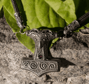 SCANIA THOR'S HAMMER, VIKING KNIT, VIKING NECKLACE, SILVER 925 - PENDANTS - SILVER
