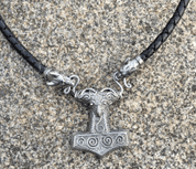 MJOLNIR, SCANIA, BRAIDED LEATHER NECKLACE - NECKLACES