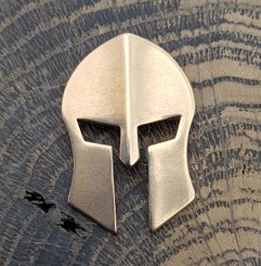 Spartan Helmet, bronze pendant