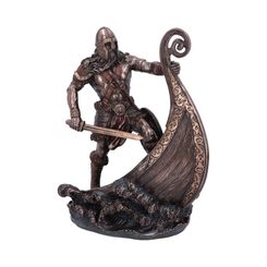 Bronzed Halvor Viking Longship Figurine 24cm