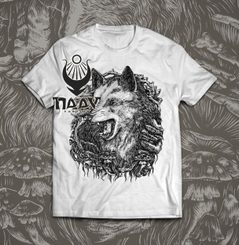 WOLF, men's T-shirt white, Druid collection