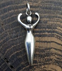 ANCIENT GODDESS, silver pendant