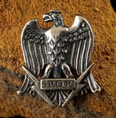 AQUILA, Roman Eagle SPQR, bronze pendant