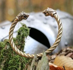 FLÓKI, Viking Brass Bracelet by Wulflund