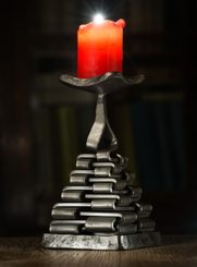 PYRAMIDE, forged candlestick