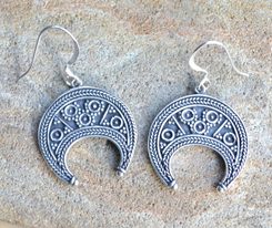 LUNULA, Great Moravian earrings, silver 925