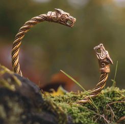 FENRIR, cuff bracelet, bronze
