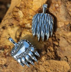 BEAR PAW pendant, silver