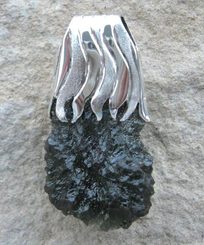 THULE, stříbrný přívěšek, vltavín Ag 925