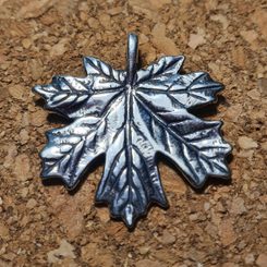 Maple Leaf, silver pendant