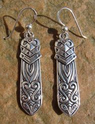MAORI, silver earrings, Ag 925