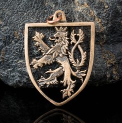 ČESKÝ LEV - Bohemia, bronzový přívěšek