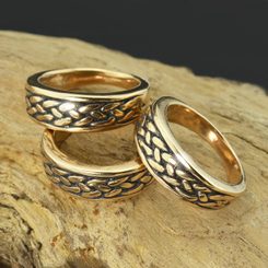 RIONA, keltský vzor, pánský prsten, bronz