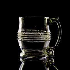 BEER GLASS, green, historical replica