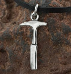 Geological Hammer, silver Pendant