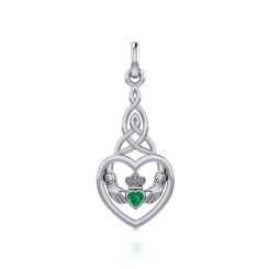 Heart Claddagh with Celtic Trinity Knot