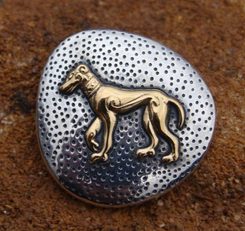 IRISH HOUND, silver pendant